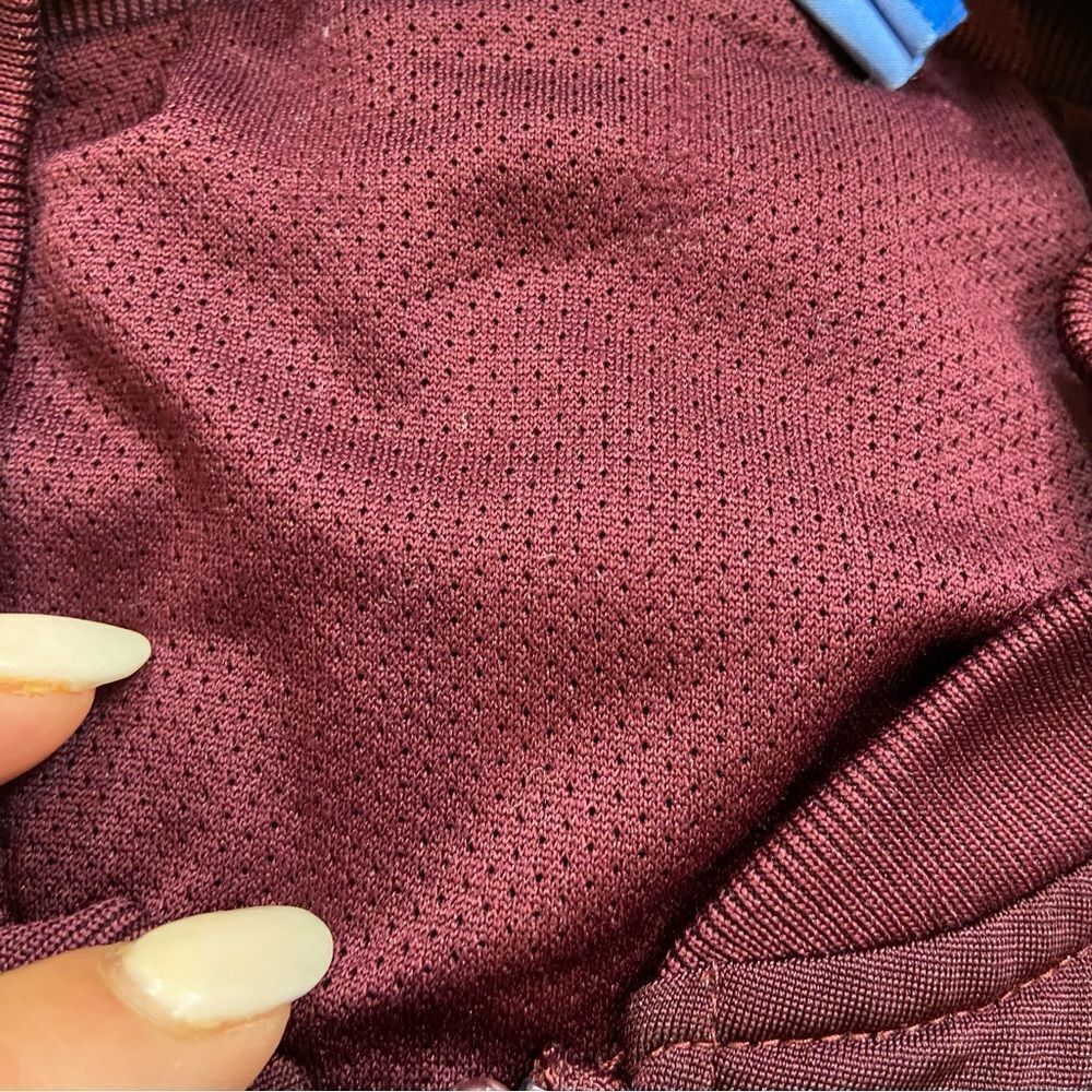Ladies Small Maroon Full Zip Adidas Triple Stripe Trefoil Track Jacket Small - Picture 11 of 15
